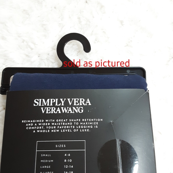 SIMPLY VERA VERA WANG MID-RISE COTTON  LEGGINGS - Picture 4 of 5